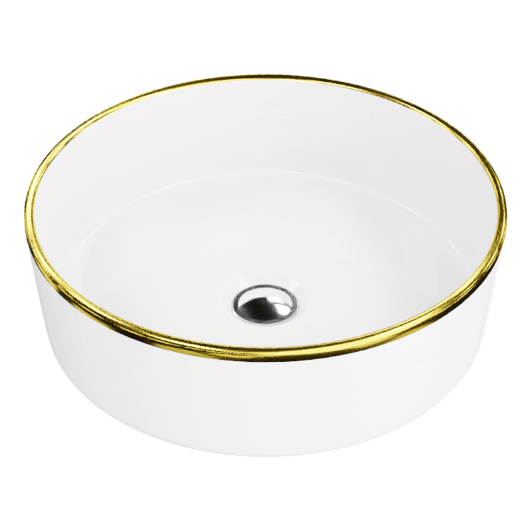 LaVita Merida lavabo 37x37 cm rotonda da appoggio lucida 5900378325130