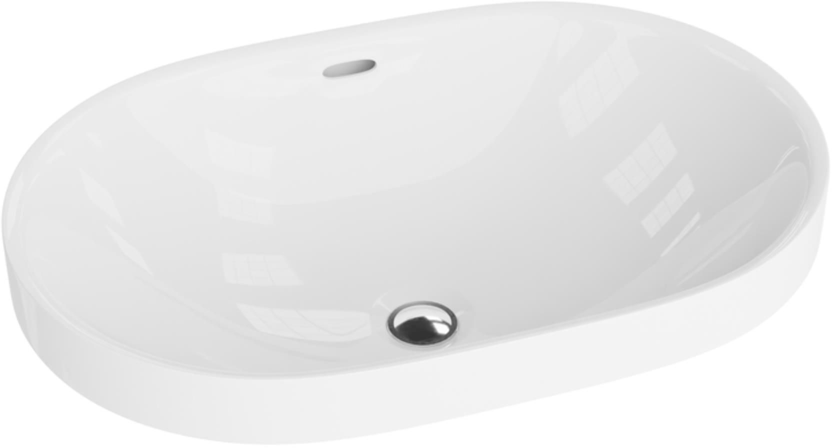 LaVita Puebla lavabo 60x39 cm ovale da incasso bianco 5900378301677