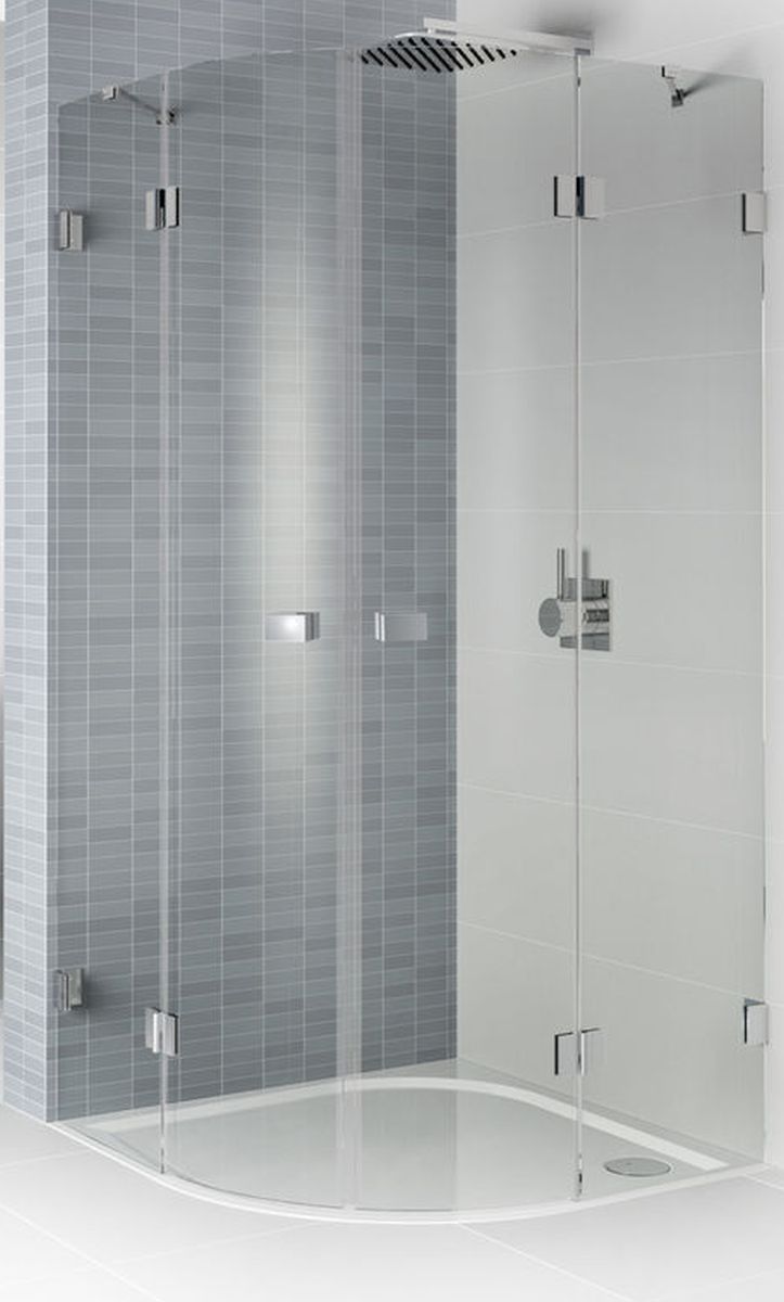 Riho Scandic box doccia 120x120 cm semicircolare nero opaca/vetro trasparente G001109121