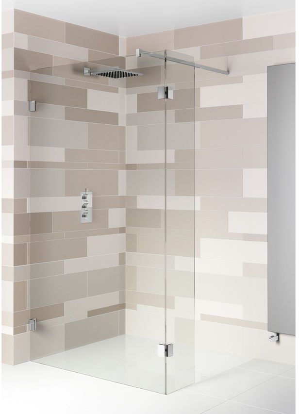 Riho Scandic box doccia walk-in 140x30 cm cromo lucida/vetro trasparente G001127120