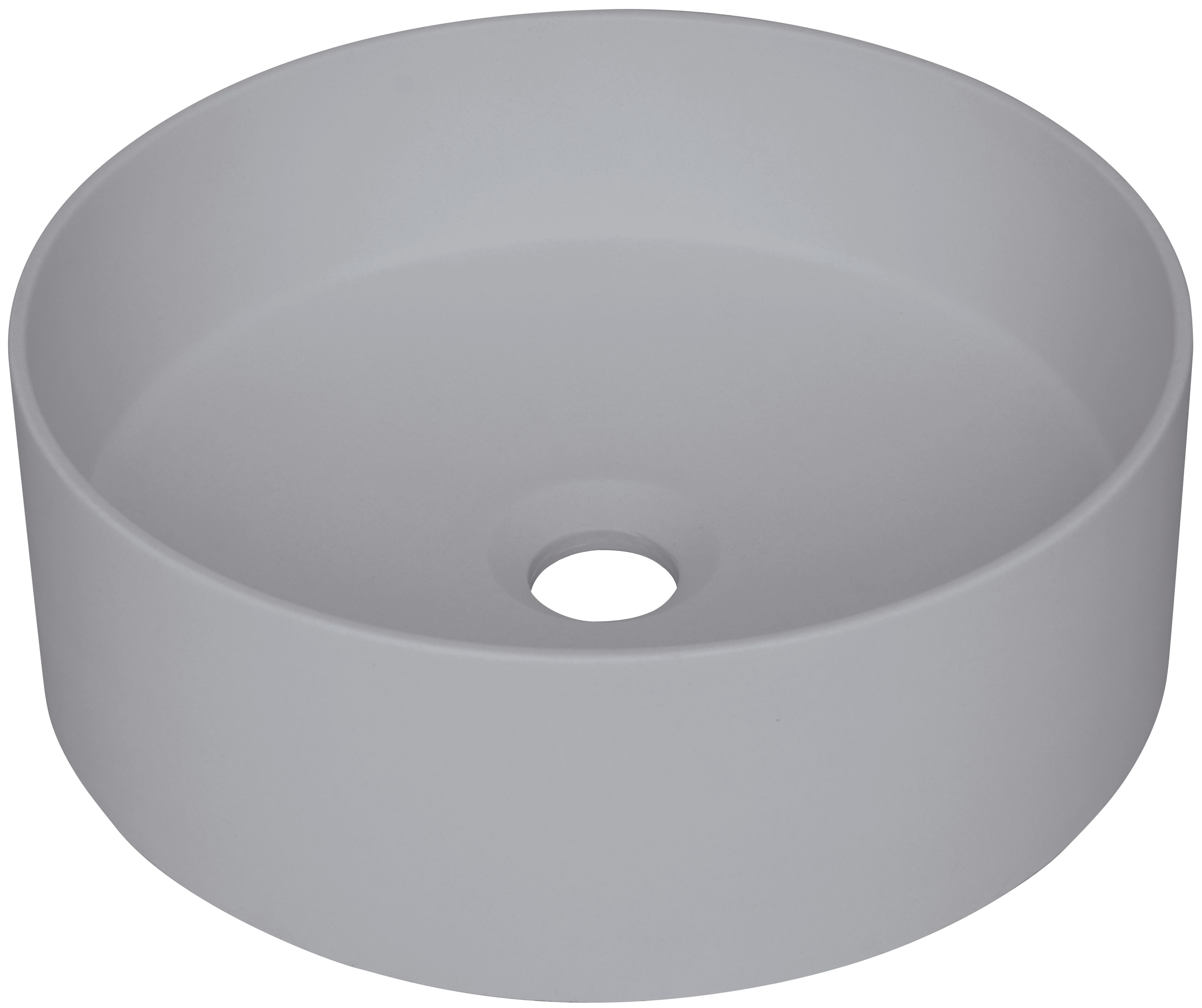 Deante Silia lavabo 36x36 cm rotonda da appoggio grigio/pietra CQS_SU4S