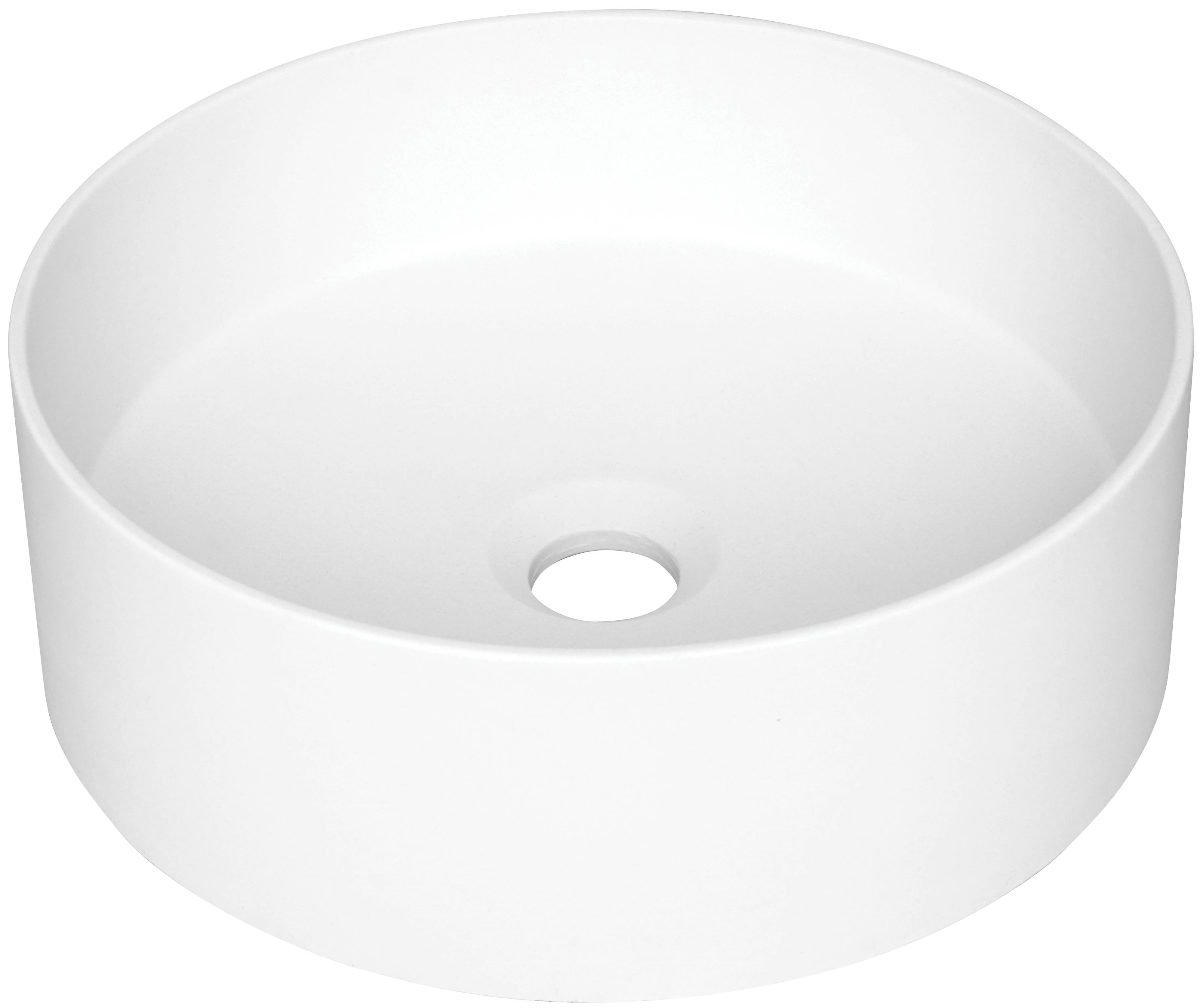 Deante Silia lavabo 36x36 cm rotonda da appoggio bianco CQS_AU4S