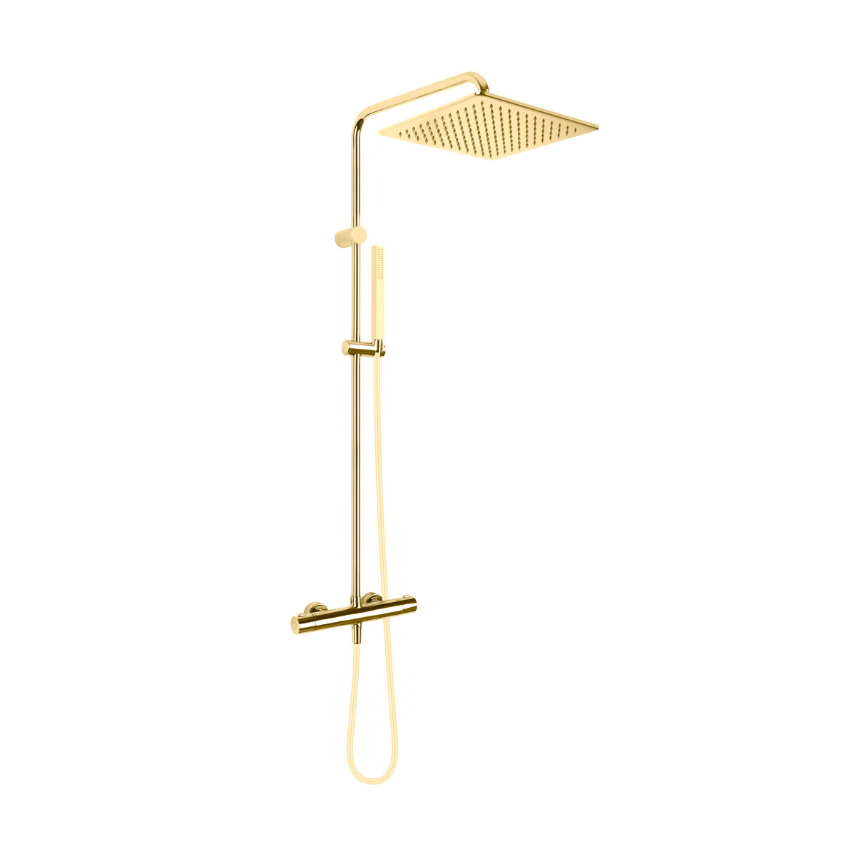 Oltens Boran set doccia a parete con termostato con soffione oro lucido 36503800