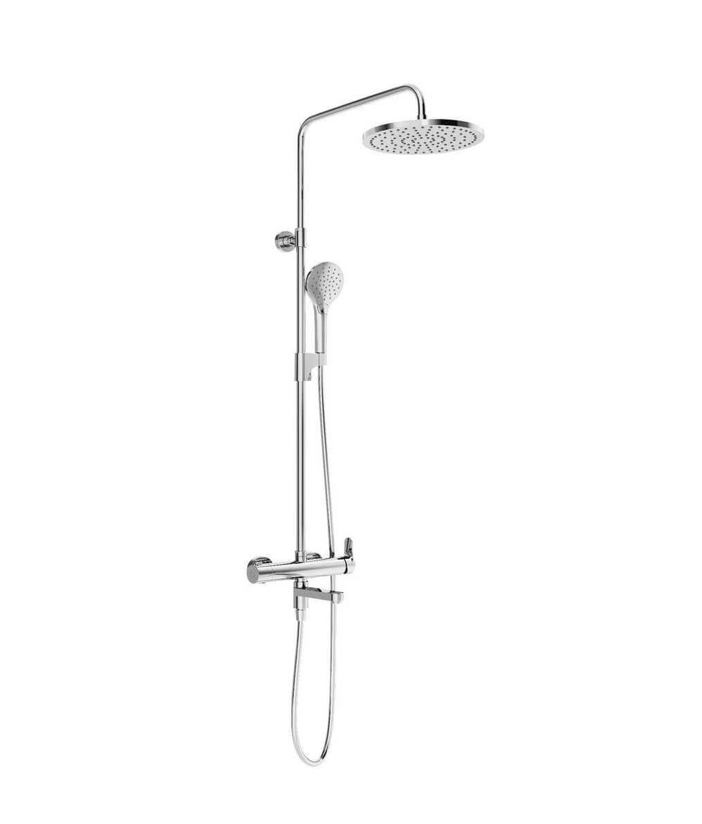 Ravak set doccia a parete con soffione cromo X07P642