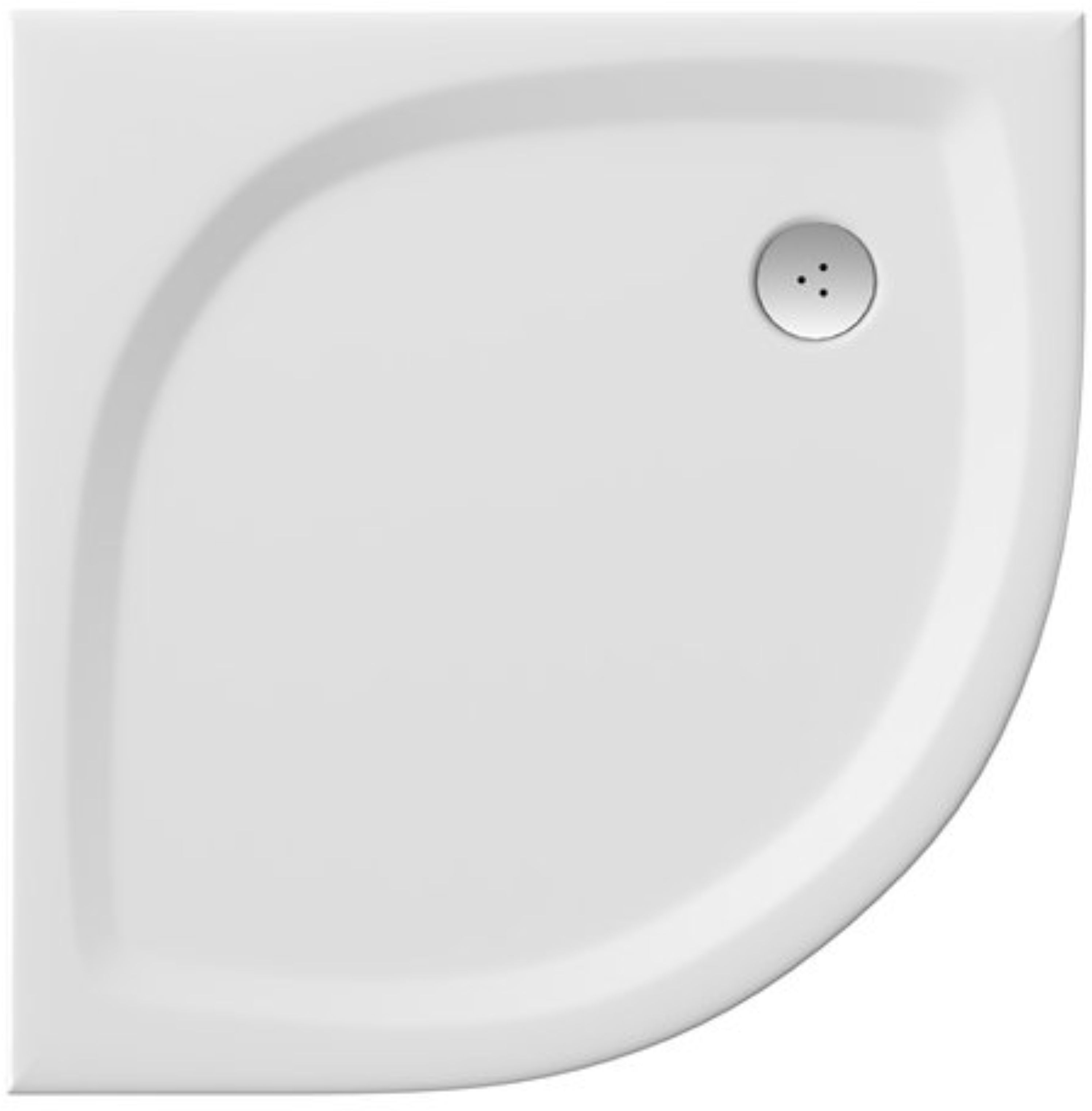 Ravak Galaxy Pro Flat piatto doccia semicircolare 80x80 cm bianco XA234411010