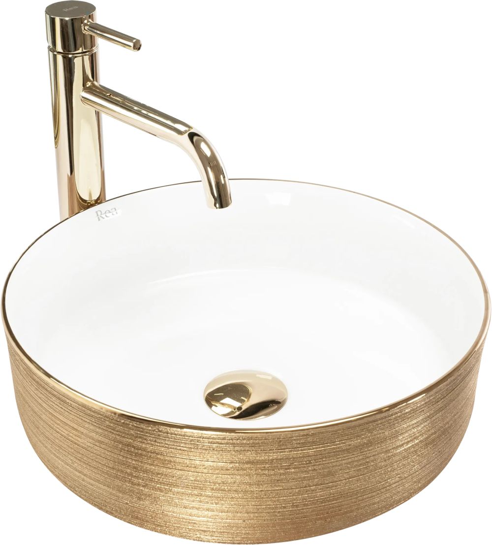 Rea Sami lavabo 36x36 cm rotonda da appoggio REA-U6630