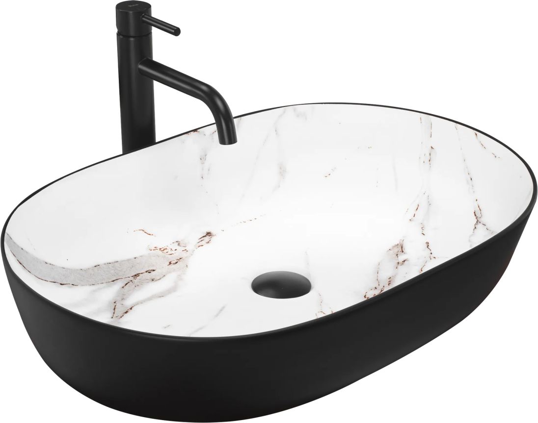 Rea Cleo lavabo 60.5x41 cm ovale da appoggio REA-U6625