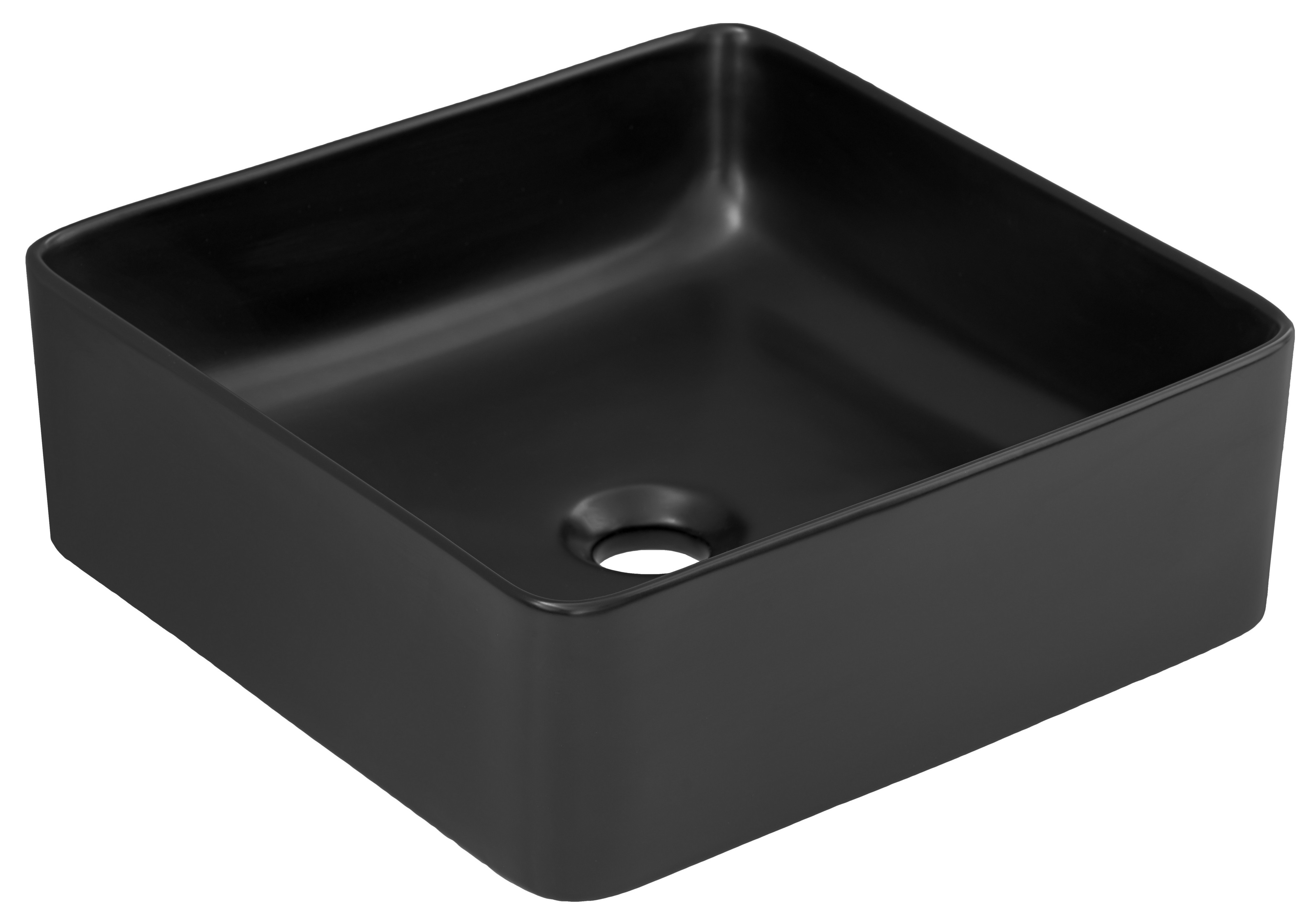 Comad Slim lavabo 37x37 cm quadrata da appoggio nero UM-6276SLIM40BLACKDP