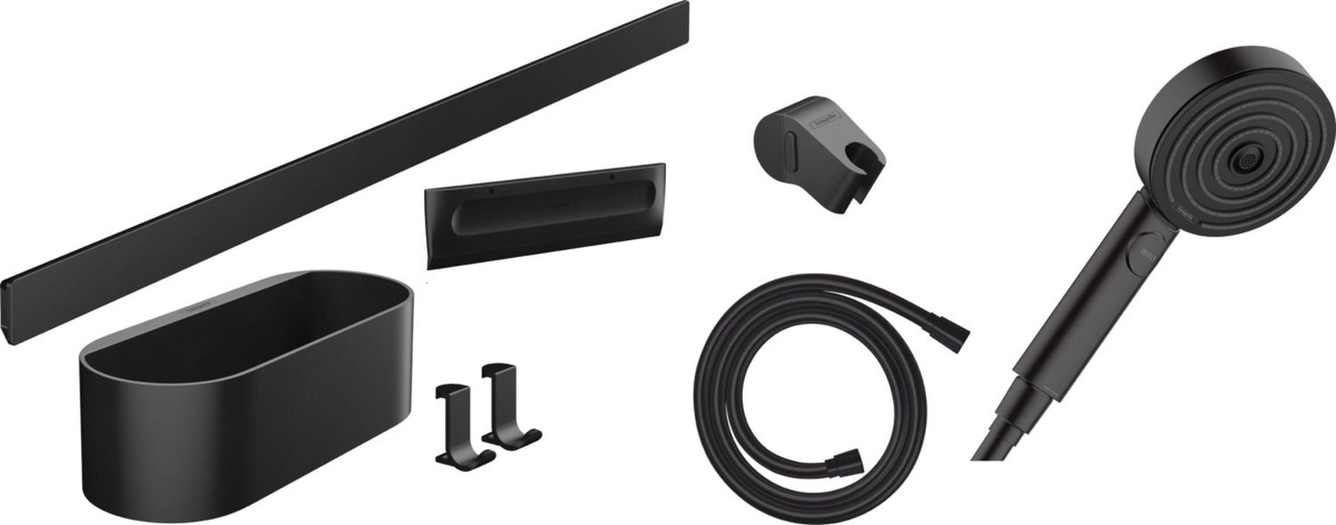 Hansgrohe WallStoris set doccia a parete nero 24291670