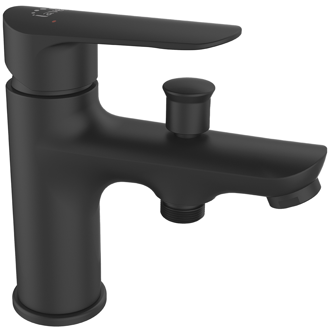 Laveo Appia rubinetto per vasca e doccia bordo vasca nero BLP71JD