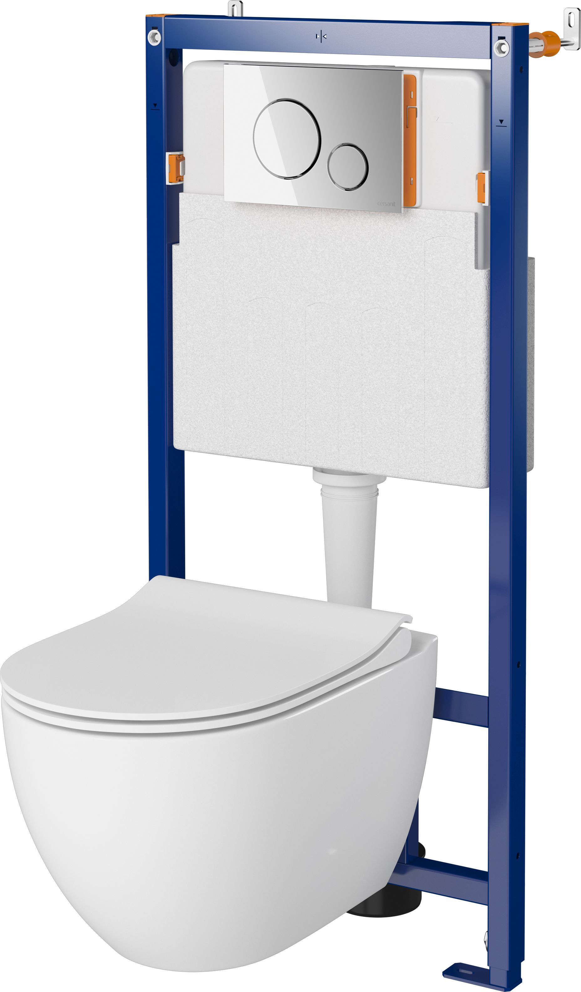 Set vaso WC Cersanit Zen K109-054, modulo di installazione Cersanit Tech Line Opti K97-492, K98-0130, K97-498