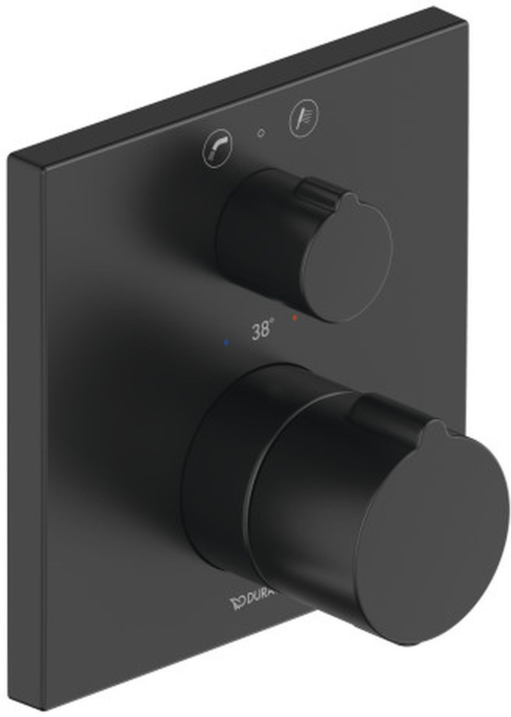 Duravit C.1 rubinetto per vasca e doccia da incasso con termostato nero C15200013046