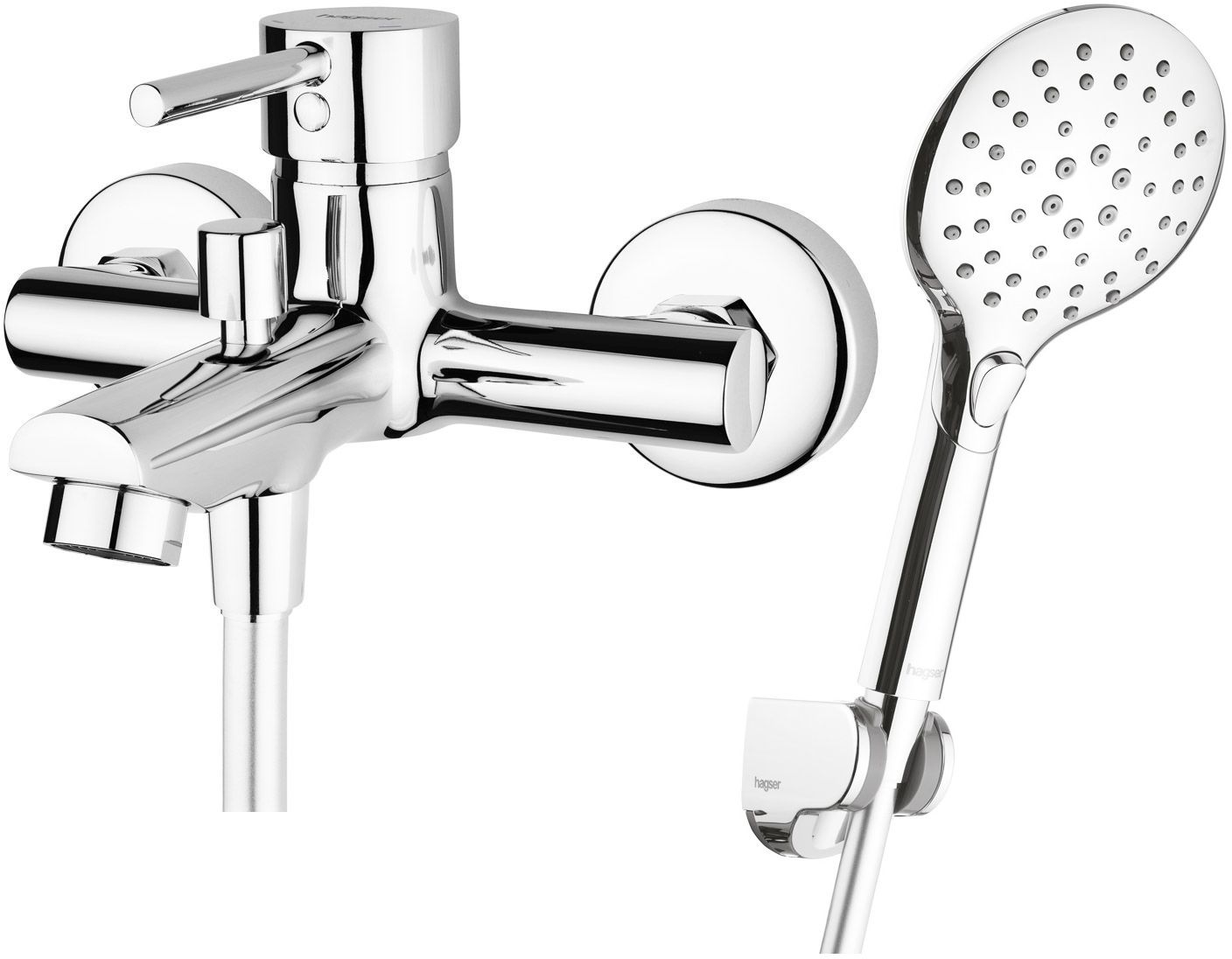 Set rubinetto per vasca e doccia Hagser Lisa HGR10000034, doccetta Hagser Andrea HGR40000037, HGR15000037, HGR90000037