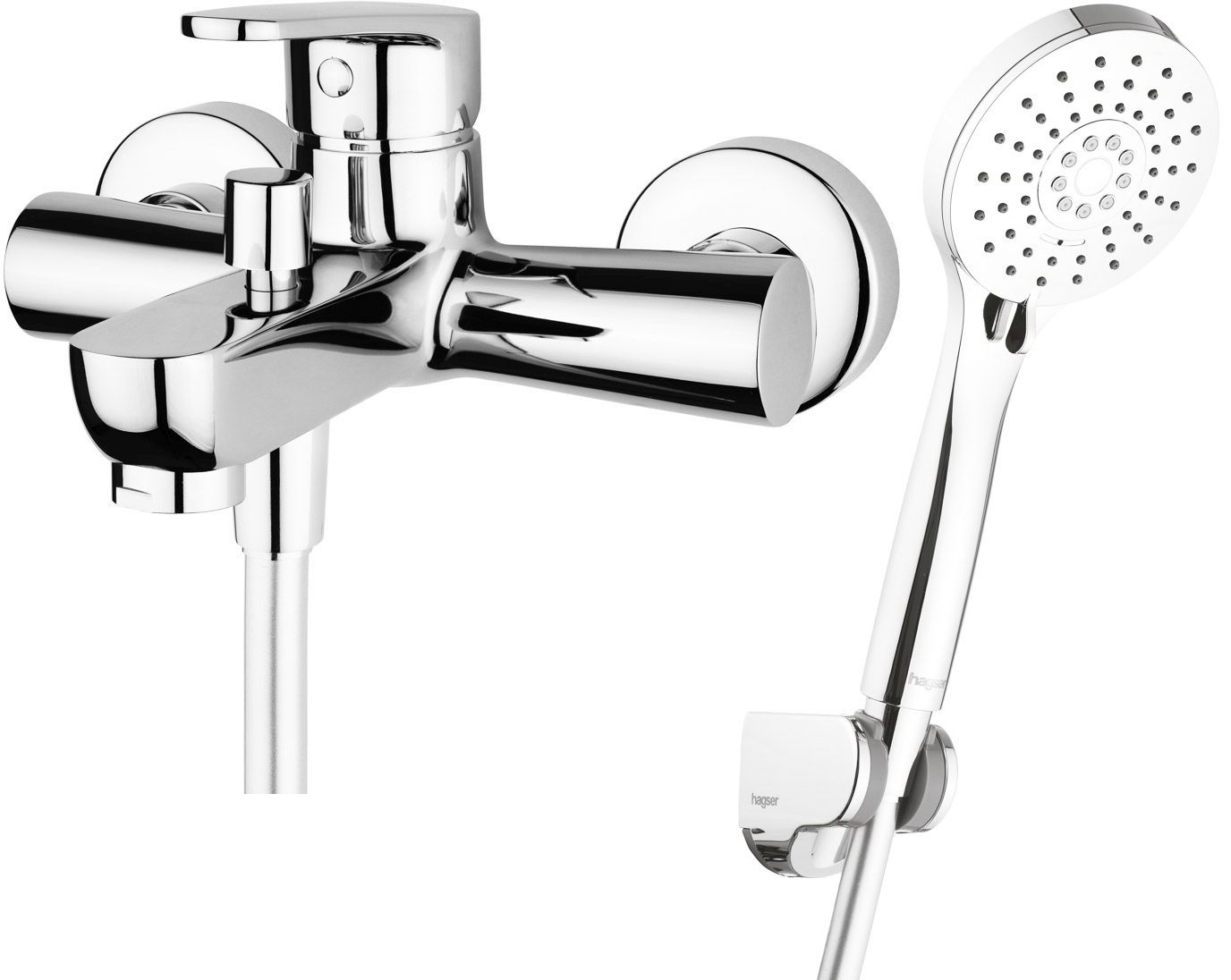 Set rubinetto per vasca e doccia Hagser Della HGR30000034, doccetta Hagser Tina HGR10000037, HGR15000037, HGR90000037