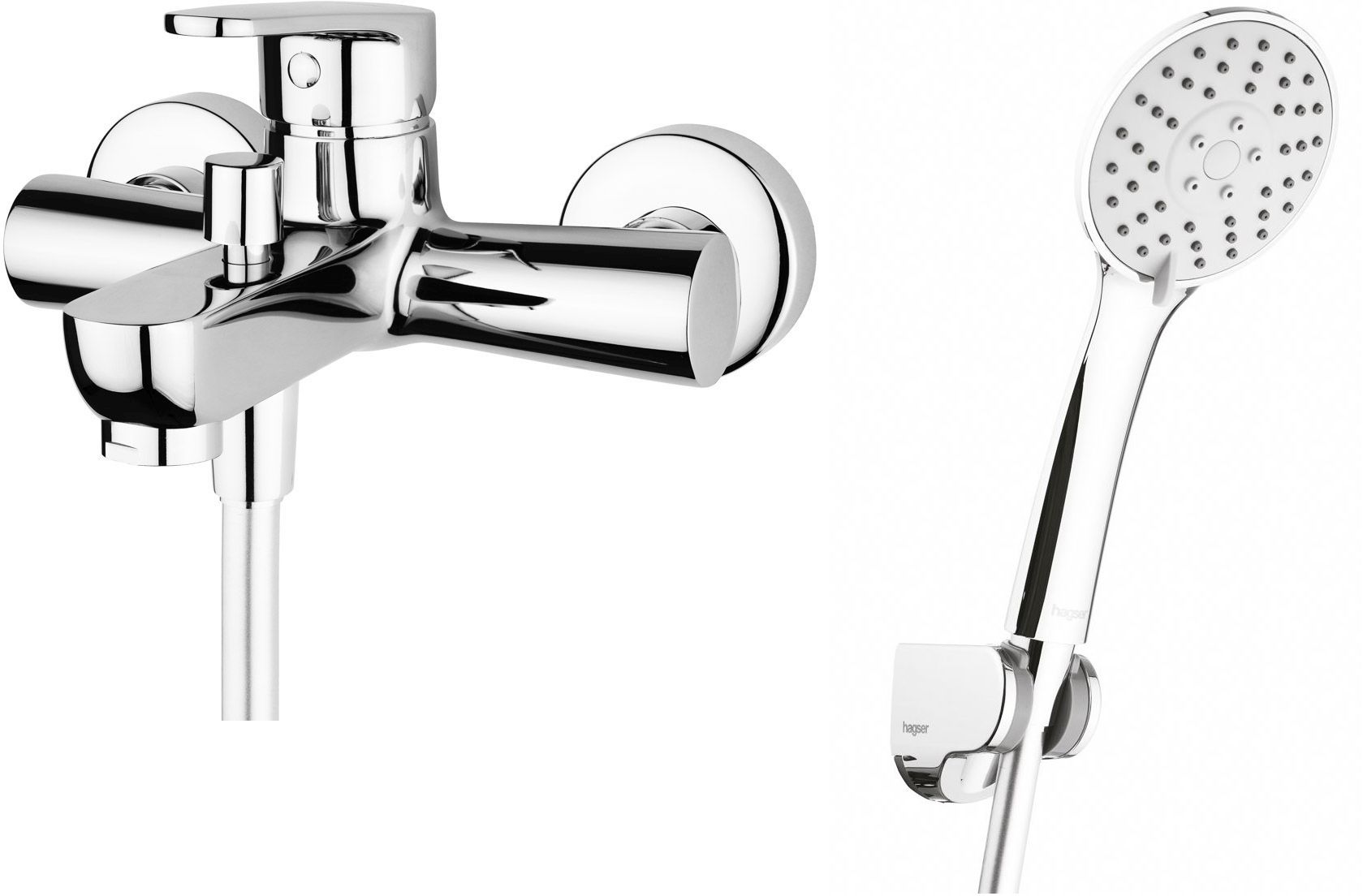 Set rubinetto per vasca e doccia Hagser Della HGR30000034, doccetta Hagser Lara HGR20000037, HGR15000037, HGR90000037