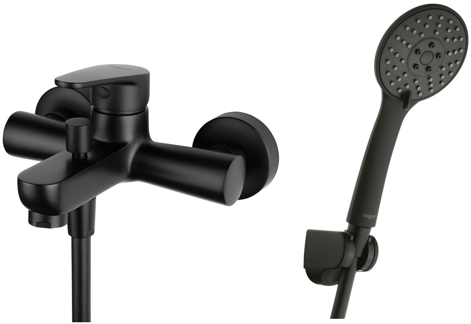 Set rubinetto per vasca e doccia Hagser Della HGR90000034, doccetta Hagser Lara HGR17000037, HGR31000037, HGR25000037