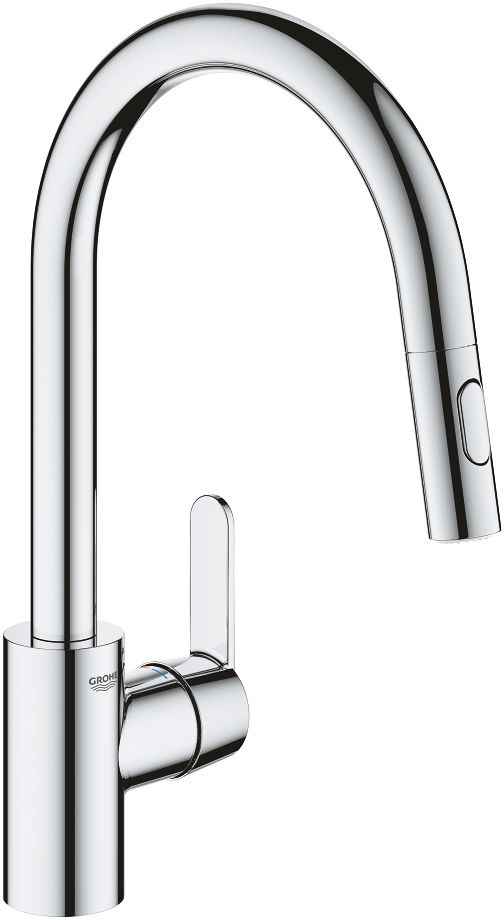 Grohe Get rubinetto da cucina verticale StarLight Chrome 31484001