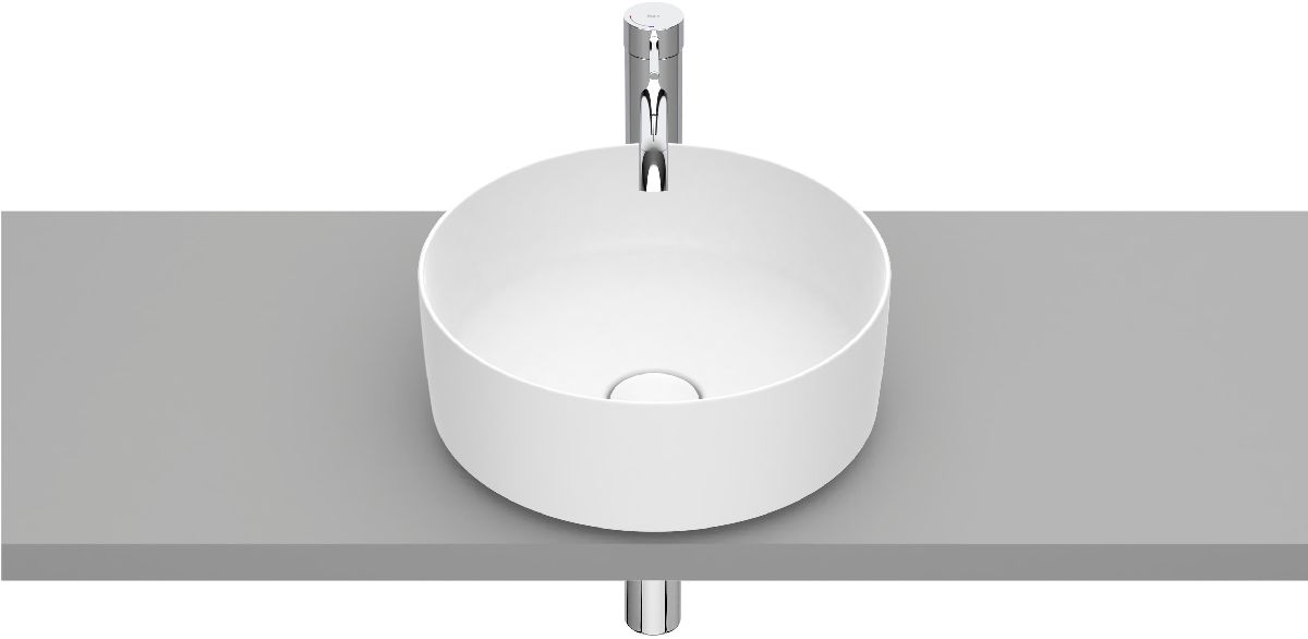 Roca Inspira lavabo 37x37 cm rotonda da appoggio bianco A327523620
