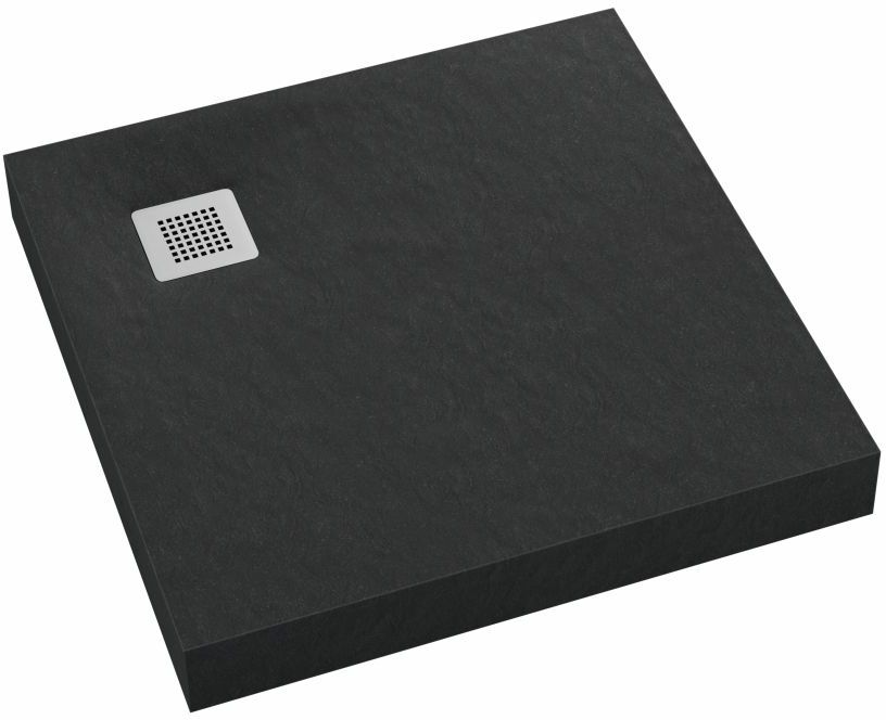 Schedpol New Horizons Black Stone piatto doccia quadrato 90x90 cm nero 3.3301/C/ST-M2