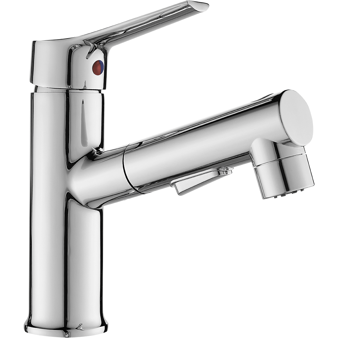Kuchinox Fonte rubinetto per lavabo verticale cromo BQT029D