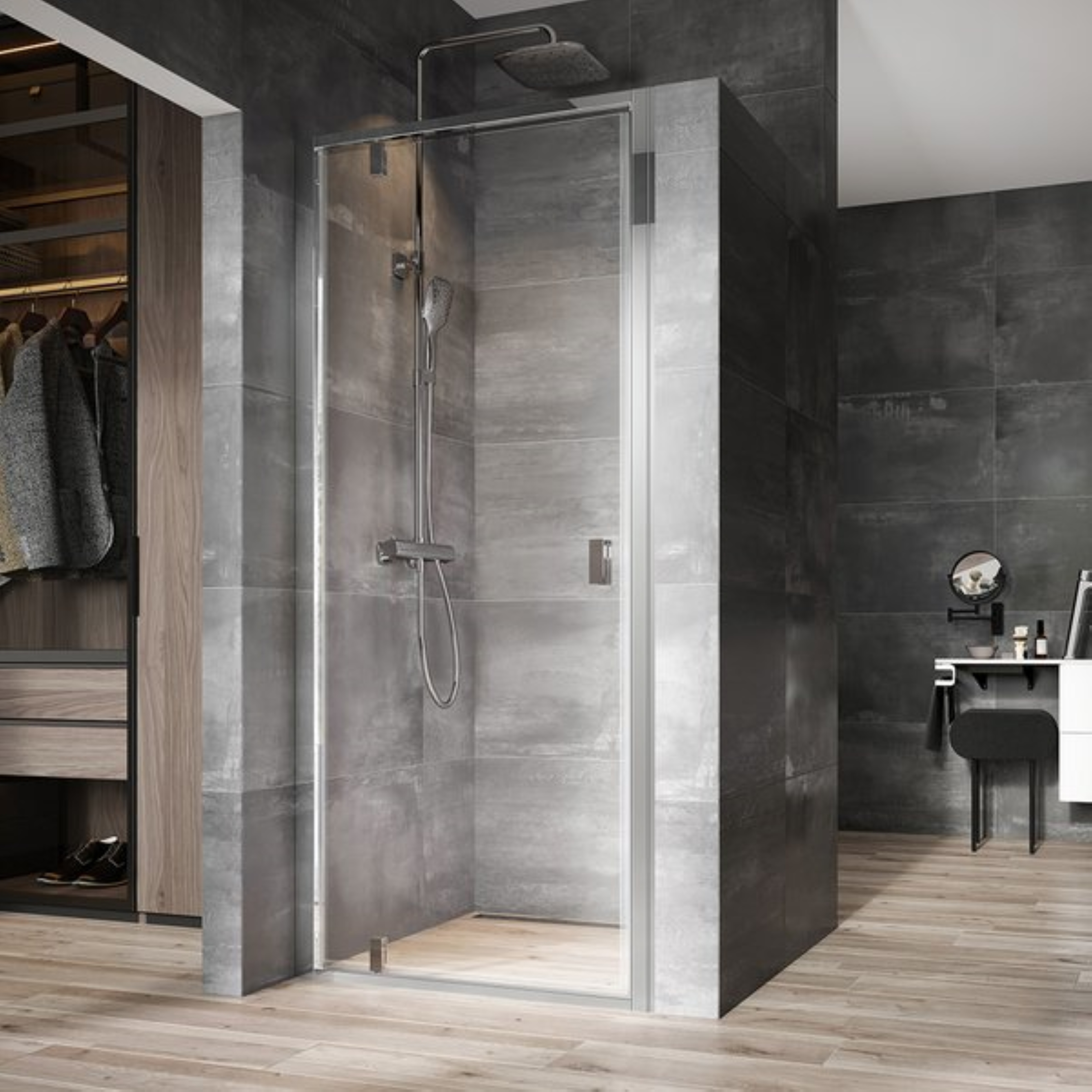 Ravak Nexty porta doccia 80 cm a battente argento lucida/vetro trasparente 03O40C00Z1