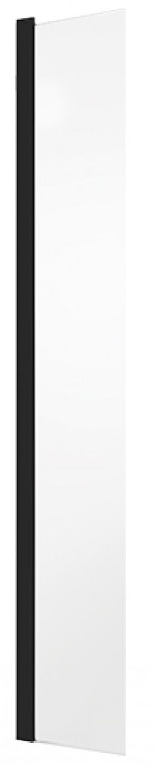 Besco Eco-N Black parete doccia 30 cm nero opaca/vetro trasparente PEFB-30-195C