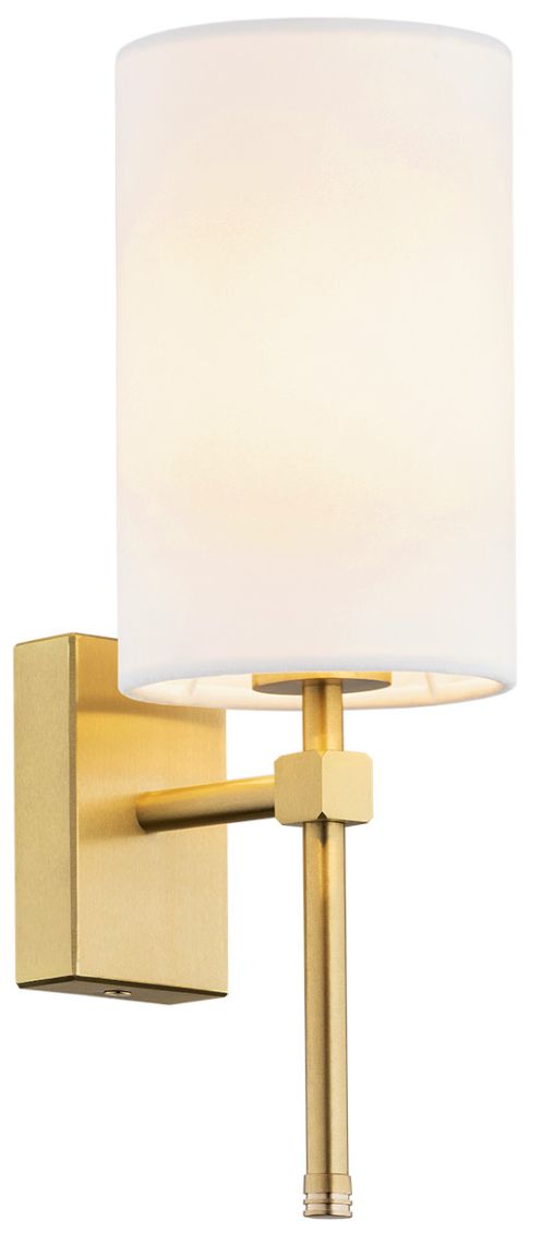 Argon Abruzzo lampada da parete 1x7 W bianco-ottone 8034