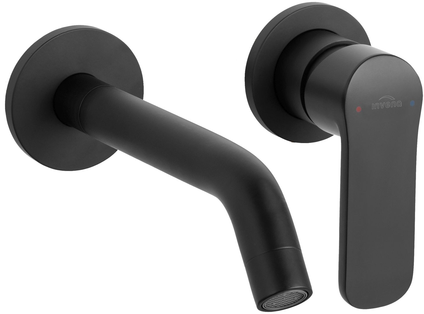 Invena Siros rubinetto per lavabo da incasso nero BP-90-U04