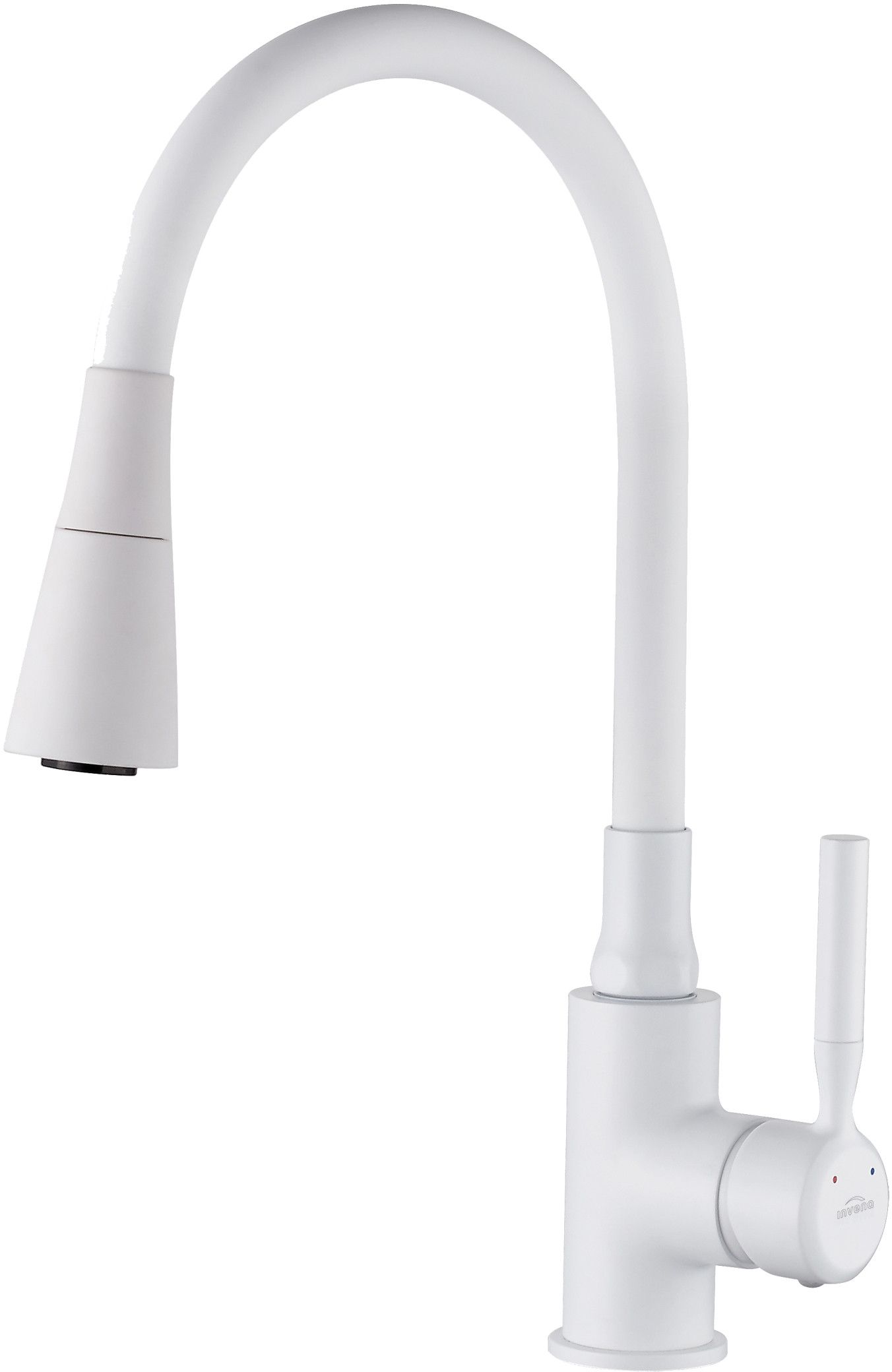 Invena Pogo Plus rubinetto da cucina verticale bianco BZ-80-P02