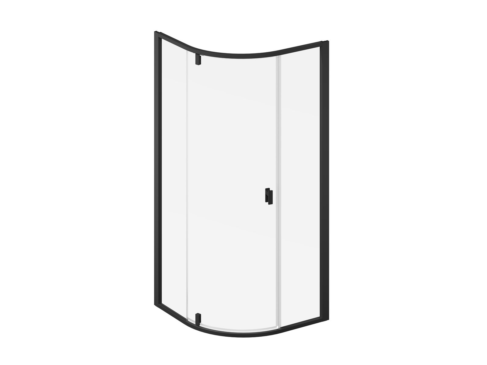 Ravak Nexty box doccia 100x100 cm semicircolare nero opaca/vetro trasparente 3O6AA300Z1