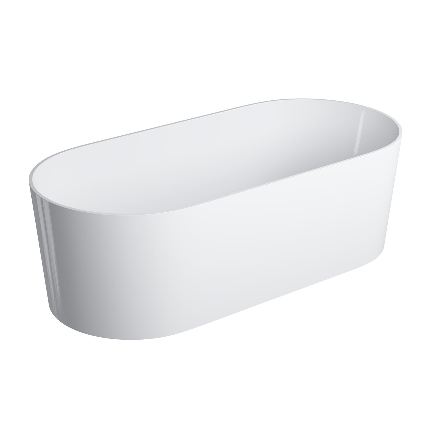 Omnires Ovo M+ vasca da bagno freestanding 160x75 cm ovale bianco OVOWWBP