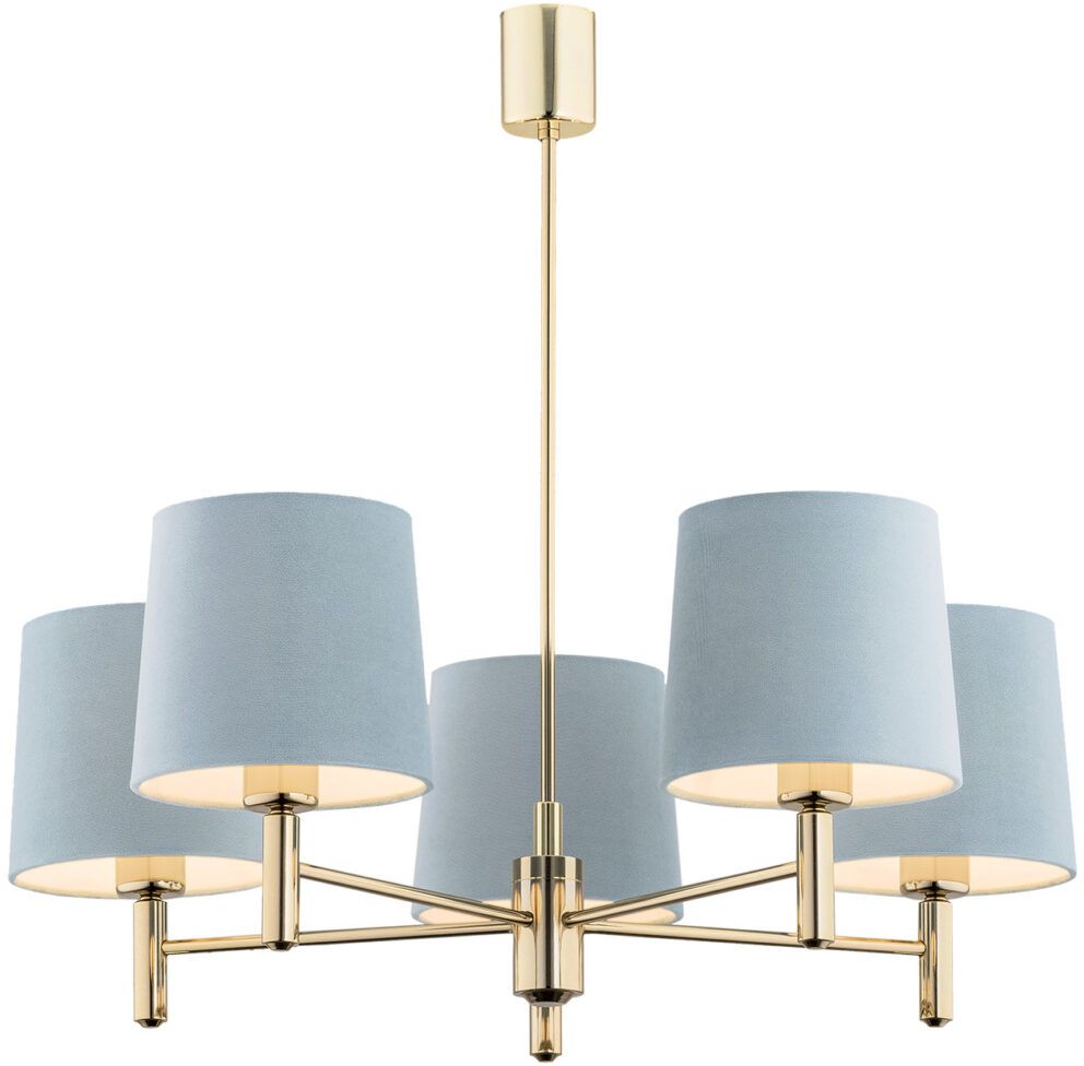 Argon Ponte lampada da soffitto 5x15 W ottone-blu 2085