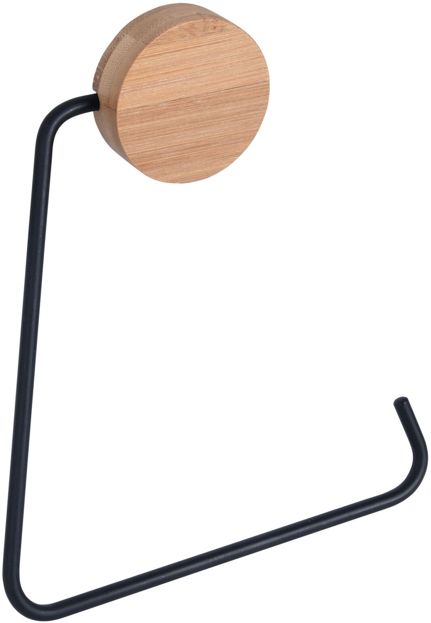 BISK Umbra portarotolo nero-legno 08219