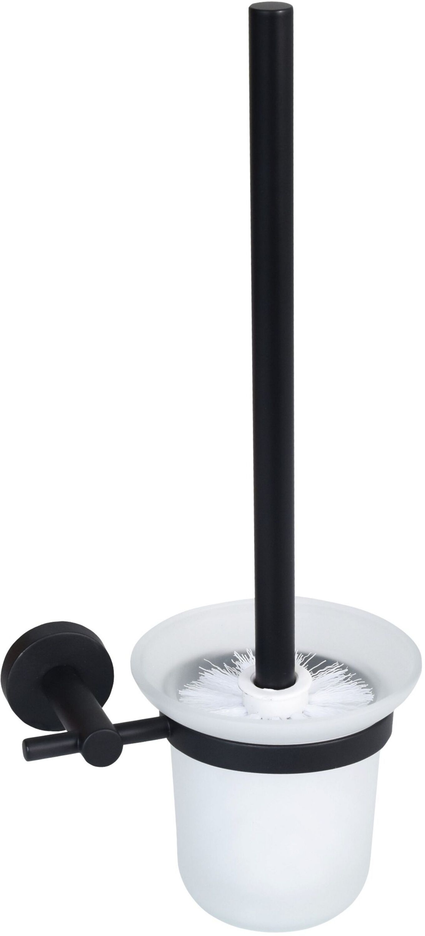 BISK For You scopino wc avvitato vetro-nero 08254