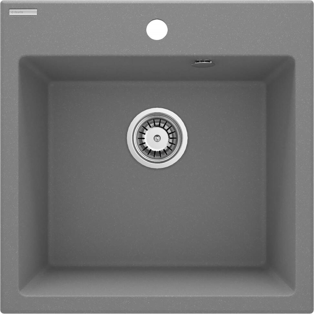 Deante Evora lavello in granito 50x50 cm grigio/grafite/inox ZQJ_S103