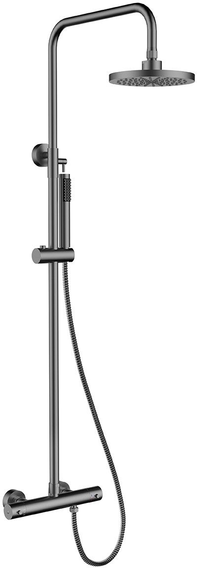 Besco Decco set doccia a parete con termostato con soffione grafite BP-DIT-GR