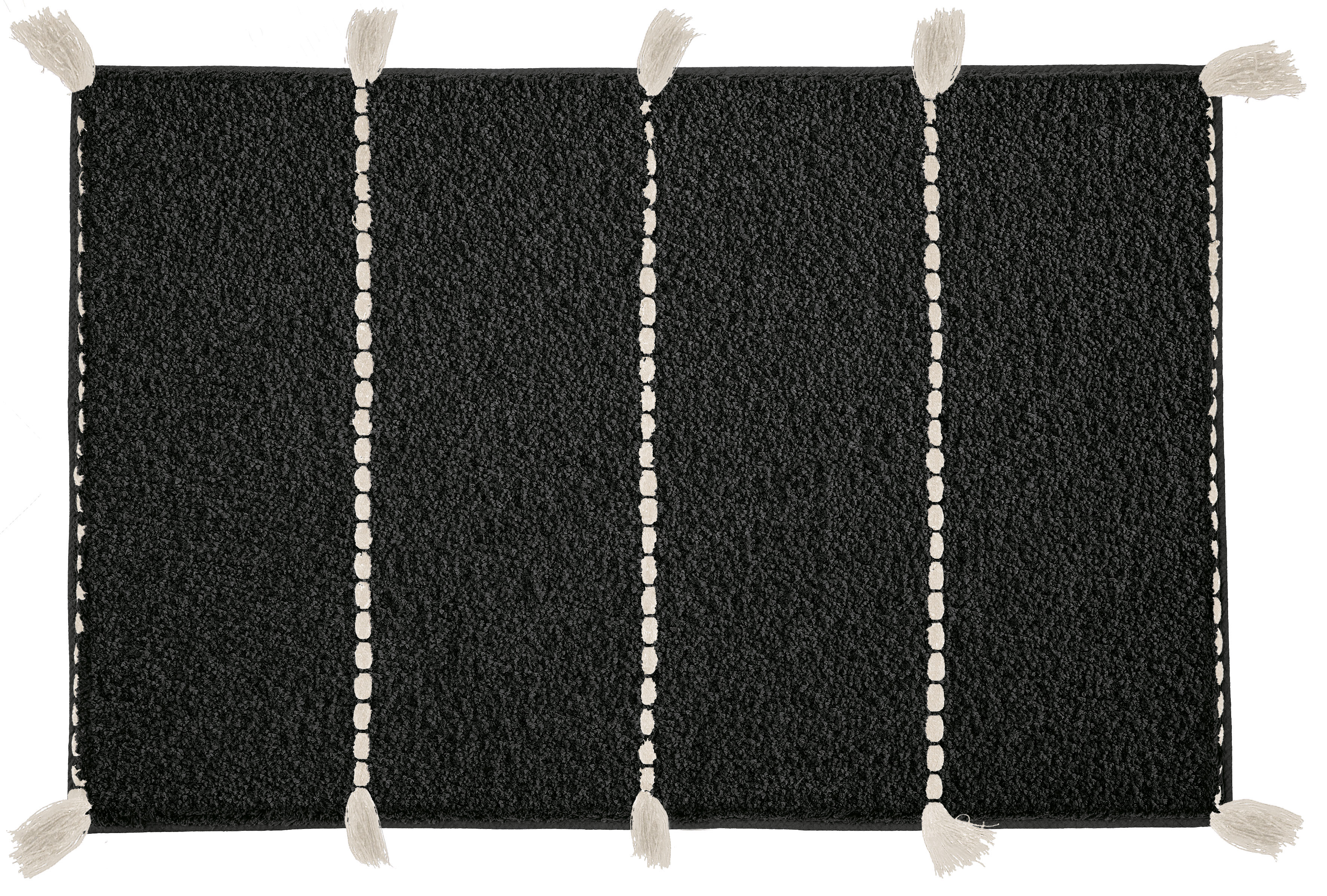 Kleine Wolke Travis tappetino da bagno 65x55 cm rettangolare nero 9158926539