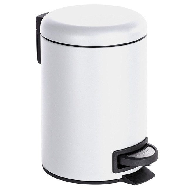 Wenko Leman Matt secchio della spazzatura 3 l bianco-nero 22142800