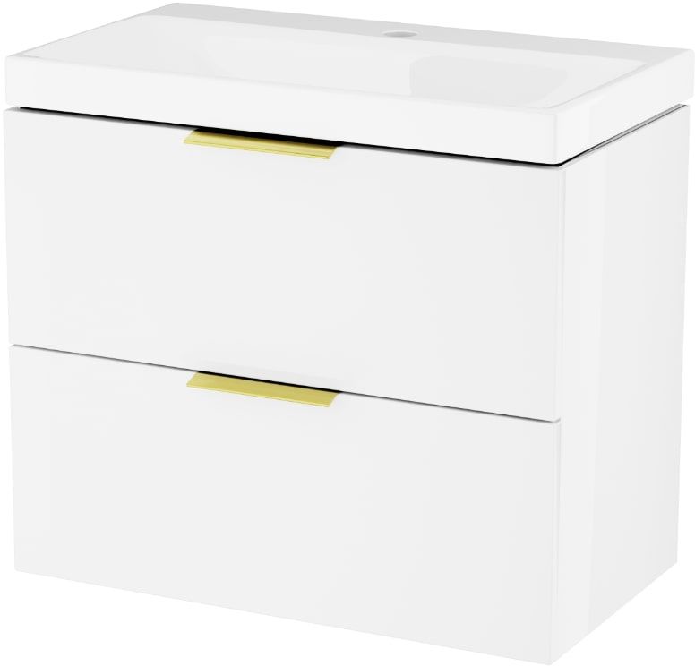 Set armadietto Excellent Blanko MLEX.6301.640.WH, lavabo Excellent Blanko CENL.6317.650.WH, MLEX.6303.SET.GL
