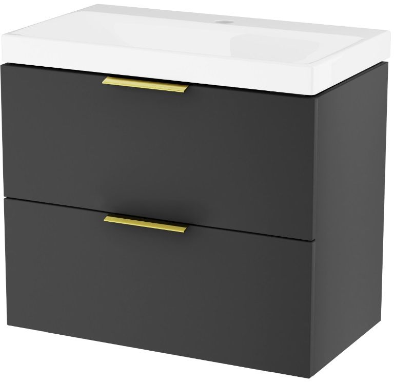 Set armadietto Excellent Blanko MLEX.6301.640.BL, lavabo Excellent Blanko CENL.6317.650.WH, MLEX.6303.SET.GL