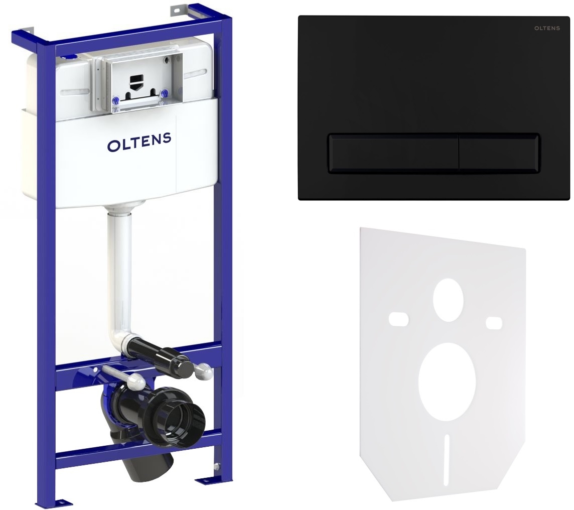 Set modulo di installazione Oltens Triberg 50001000, placca di comando Oltens Torne 57103300, 49301000