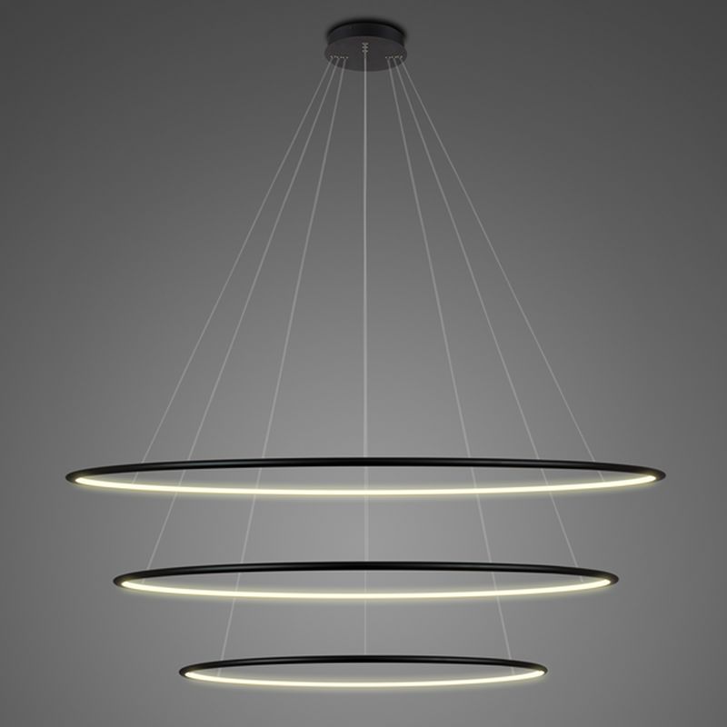 Altavola Design Ledowe Okręgi lampada sospesa 3x113 W nero LA075/P_120_in_3k_black