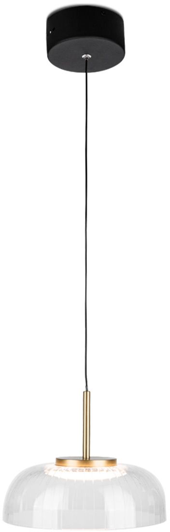 Altavola Design Vitrum lampada sospesa 1x7 W nero-trasparente-oro LA104/P