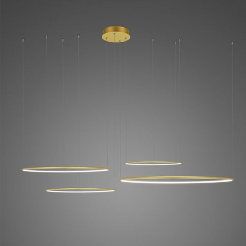 Altavola Design Ledowe Okręgi lampada sospesa 4x106 W oro LA084/CO4_100_in_4k_gold_dimm