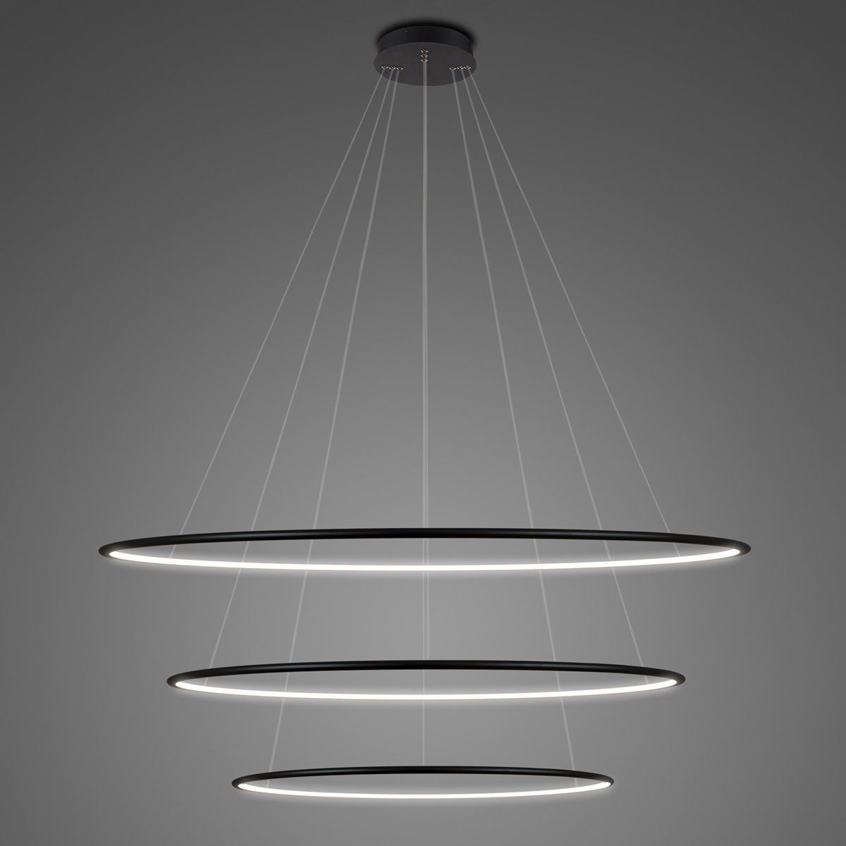 Altavola Design Ledowe Okręgi lampada sospesa 3x130 W nero LA075/P_100_in_3k_black_dimm
