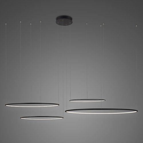 Altavola Design Ledowe Okręgi lampada sospesa 4x200 W nero LA084/CO4_100_in_4k_black