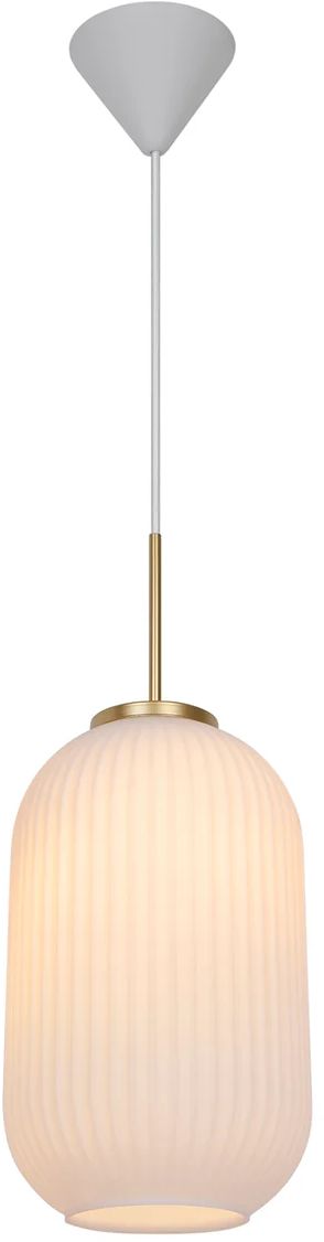 Nordlux Milford lampada sospesa 1x40 W bianco-ottone-opale 2213203001