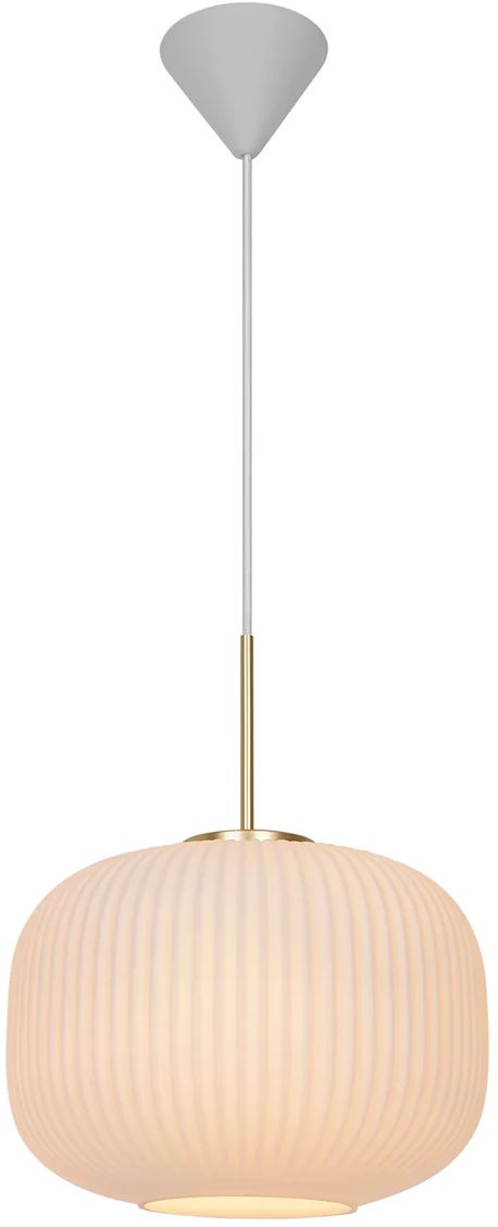 Nordlux Milford lampada sospesa 1x60 W bianco-ottone-opale 2213213001