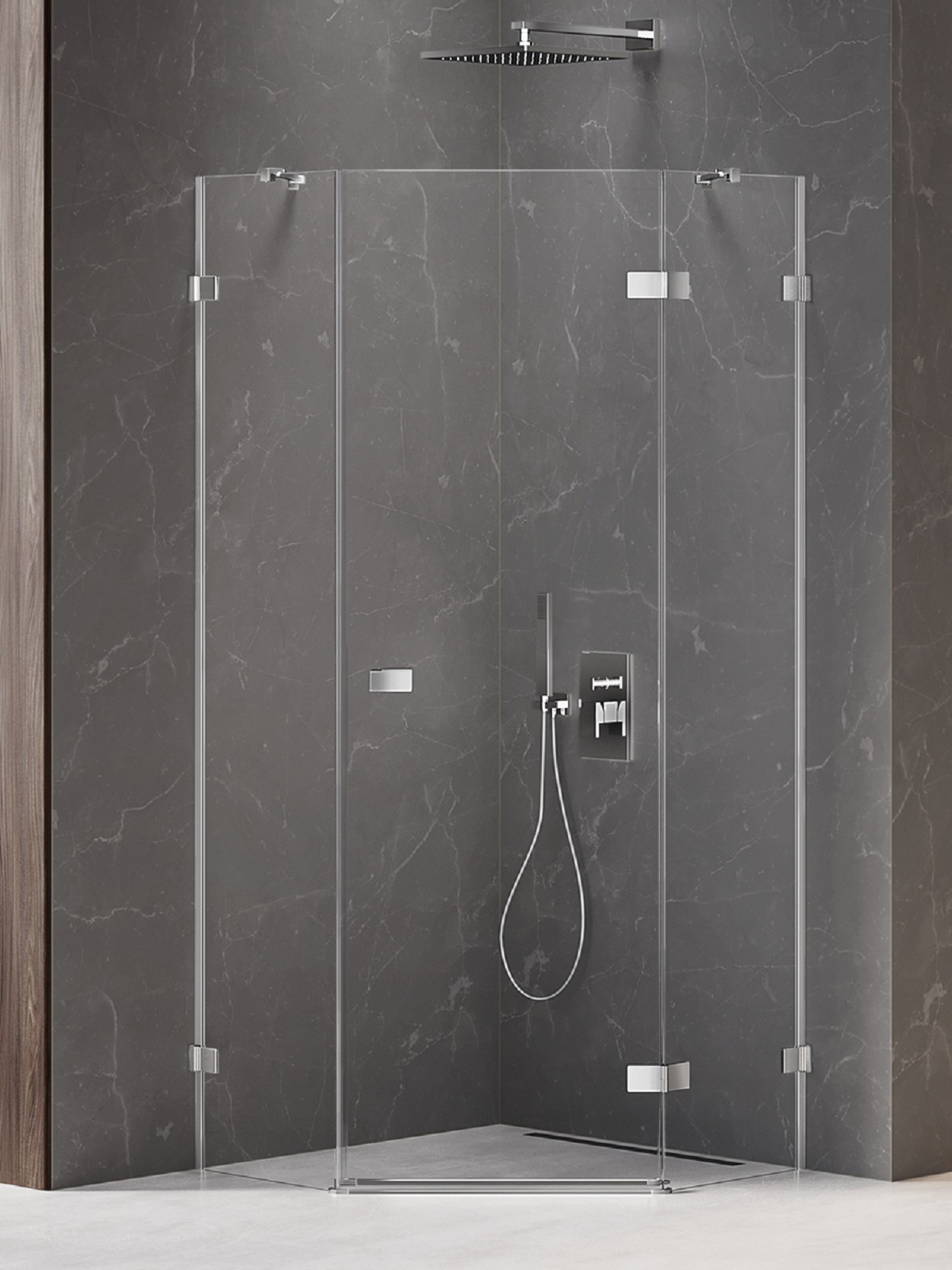 New Trendy Avexa box doccia 90x90 cm cromo lucida/vetro trasparente EXK-3887