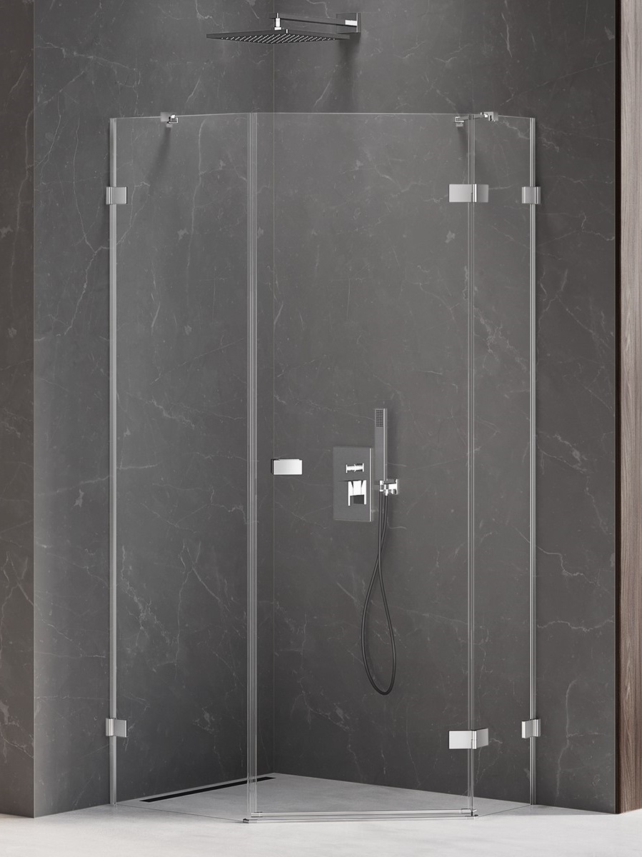 New Trendy Avexa box doccia 100x80 cm cromo lucida/vetro trasparente EXK-3891